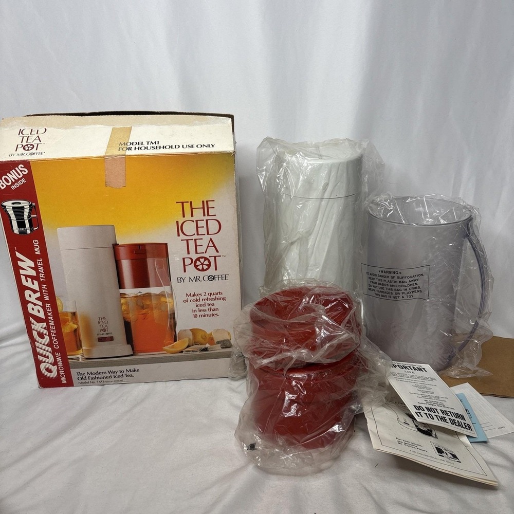 Vtg 1990 The Iced Tea Pot By Mr. Coffee Model TM1  New In Open Box